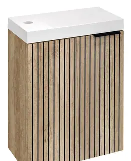 Koupelnový nábytek SAPHO LATUS X umyvadlová skříňka 39,4x50x22cm, dub alabama strip/dub alabama LT110-2322