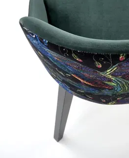 Židle HALMAR Židle ENDO 57 cm zelená/vícebarevná