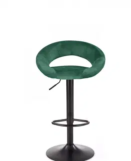 Barové židle HALMAR Barová židle Natasha tmavě zelená