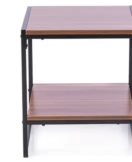 Konferenční stolky HOMEDE Konferenční stolek COXE tmavě hnědý, velikost 40x40x45