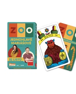 Hračky společenské hry DINO - Zoo Prima Mariášové Karty