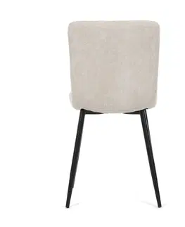 Bydlení a doplňky Sada jídelních polstrovaných židlí 4 ks, bílá, 42 x 88 x 52 cm