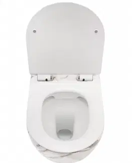 Záchody REA Závěsná WC mísa včetně sedátka RIMLESS Carlos Slim Lava Shiny lesk REA-C0536