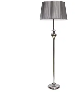 Lampy  Stojací lampa GILLENIA 1xE27/60W/230V stříbrná 