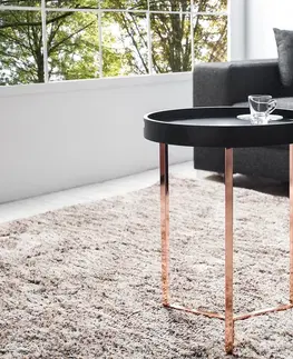 Luxusní a designové příruční stolky Estila Designový elegantní konferenční stolek Modul 40 cm černý