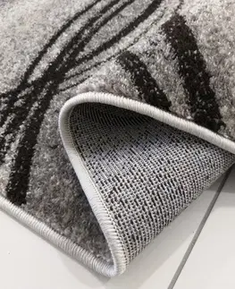 Moderní koberce Moderní šedý koberec s abstraktním motivem
