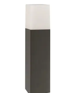 Stojací svítidla NOVA LUCE venkovní sloupkové svítidlo STICK tmavě šedý hliník bílý akryl E27 1x12W 220-240V IP54 bez žárovky 71371102