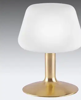 Stolní lampy Paul Neuhaus Till - malá LED stolní lampa s mosaznou nohou