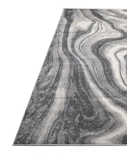 Moderní koberce Tmavě šedý designový koberec s abstraktním vzorem