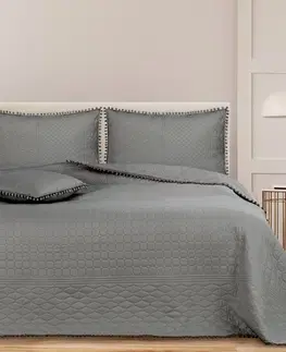 Přikrývky AmeliaHome Přehoz na postel Meadore šedá, 220 x 240 cm