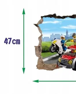 Pohádkové postavičky Originální nálepka na zeď s 3D efektem 47x77 cm LEGO
