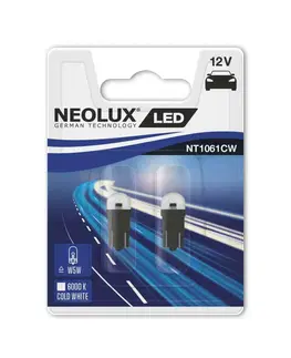 Autožárovky NEOLUX LED W5W 12V 0,5W W2,1x9,5d 6000K Bright White blistr 2ks NT1061CW-02B