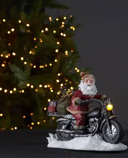Vánoční vnitřní dekorace STAR TRADING Merryville LED světlo, Santa na motocyklu