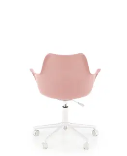 Dětské pokoje HALMAR Židle pro mládež Gasly růžovo-bílá