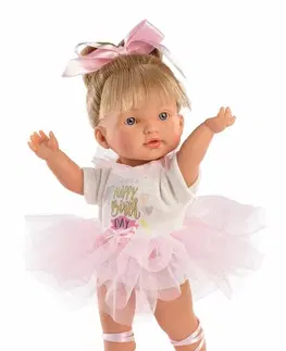 Hračky panenky LLORENS - 28035 VALERIA - realistická panenka miminko s celovinylovým tělem - 28 cm