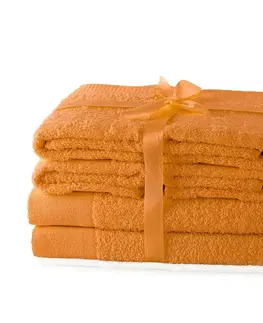 Ručníky Set ručníků AmeliaHome Amary oranžové, velikost 2*70x140+4*50x100