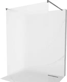 Sprchové zástěny MEXEN/S Kioto samostatně stojící sprchová zástěna 110 x 200, dekor 8 mm, gun gray kartáčovaná 800-110-002-66-30