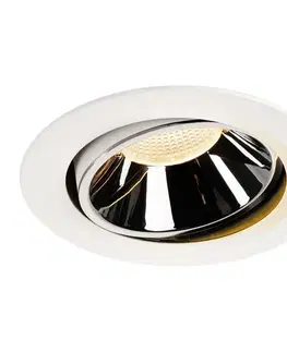 LED podhledová svítidla SLV BIG WHITE NUMINOS MOVE DL XL vnitřní LED zápustné stropní svítidlo bílá/chrom 2700 K 20° otočné a výkyvné 1003711