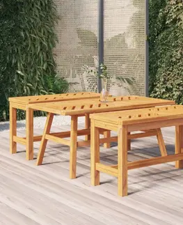 Zahradní stolky Konferenční stolek 100 x 50 x 45 cm masivní akáciové dřevo