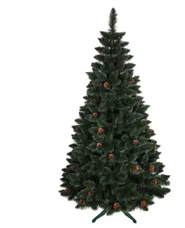 Vánoční stromky Vánoční borovice se šiškami 220 cm