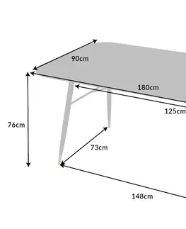Jídelní stoly LuxD Jídelní stůl Laney 180 cm mramor černý