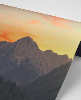 Samolepící tapety Samolepící fototapeta západ slunce na horách