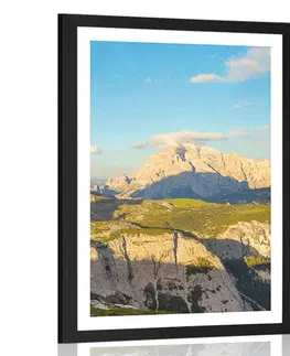 Příroda Plakát s paspartou nádherný výhled z hor