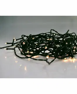 LED řetězy Solight LED venkovní vánoční řetěz, 400 LED, 20m, přívod 5m, 8 funkcí, IP44, teplá bílá 1V07-WW