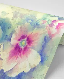 Tapety květiny Tapeta akvarelová ilustrace květin