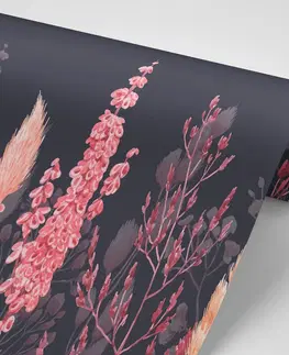 Samolepící tapety Samolepící tapeta variace trávy v růžové barvě