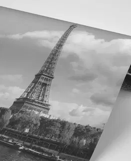 Samolepící tapety Samolepící fototapeta nádherné černobílé panorama Paříže