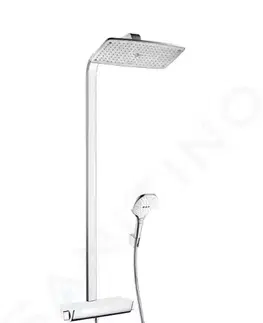 Sprchy a sprchové panely HANSGROHE Raindance Select E Sprchový set s termostatem, 360 mm, bílá/chrom 27112400