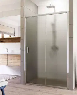 Sprchové kouty MEREO Sprchové dveře, LIMA, dvoudílné, zasunovací, 100x190 cm, chrom ALU, sklo Point CK80402K