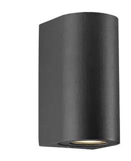 Venkovní nástěnná svítidla Nordlux Venkovní nástěnné svítidlo Canto Maxi 2 Seaside, černé, GU10, 17 cm