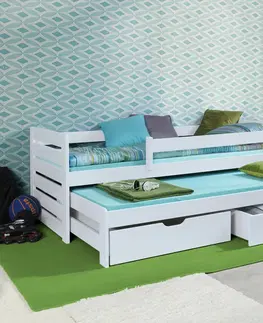 Postele Detská posteľ s prístelkou Tomasz Provedení: Moření - Barva