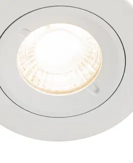 Podhledove svetlo Moderní vestavné bodové svítidlo bílé kulaté IP44 - Xena Round