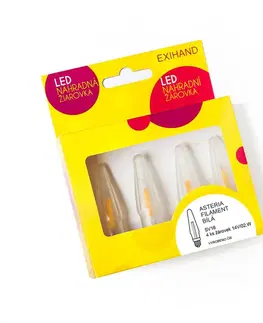 LED žárovky Exihand LED Blistr 4 bílé žárovky ASTERIA  FILAMENT 14V/0,1W