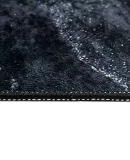 Moderní koberce Černý designový koberec s abstraktním vzorem