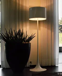 Stojací lampy FLOS FLOS Spun Light F - bílá stojací lampa