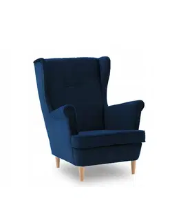 Židle Tmavě modré křeslo ve skandinávském stylu
