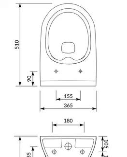 Záchody CERSANIT SET B291 závěsná mísa MILLE CLEAN ON včetně dur. sedátka SLIM S701-453