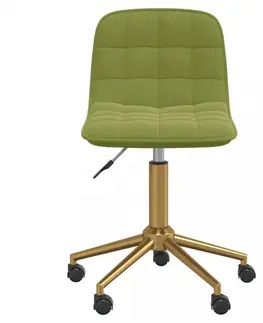 Jídelní sety Otočná jídelní židle samet / kov Dekorhome Světle zelená