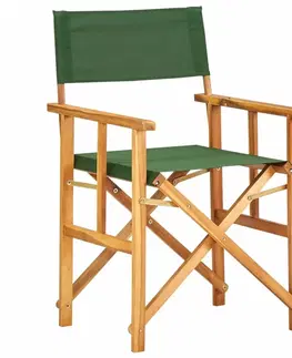 Zahradní křesla a židle Režisérská židle akáciové dřevo Dekorhome Černá