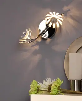 Nástěnná svítidla Eco-Light LED nástěnné svítidlo Bloom 2 zdroje stříbrné
