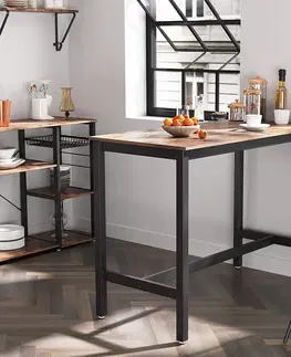Kuchyňské a jídelní stoly Barový jídelní stůl industriální hnědý 120 x 60 cm
