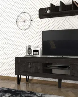 Obývací stěny a sestavy nábytku Televizní stěna EMERALD černá
