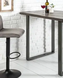 Luxusní barový nábytek Estila Industriální barový stůl Steele Craft mango šedý