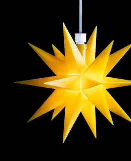 Vánoční světelná hvězda STERNTALER Pro vnitřní použití - 18cípá hvězda 12 cm žlutá