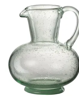 Džbány Zelený skleněný džbán s bublinkami Yones M - 16*15*21cm J-Line by Jolipa 32035