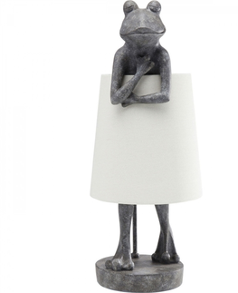 Designové stolní lampy a lampičky KARE Design Stolní lampa Animal Frog Grey